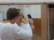 В работе