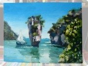 Остров Джеймс Бонда. Масло, пальчики и&nbsp;никаких кистей!