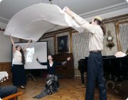 Также принимала участие в&nbsp;перформансах (в качестве сценариста и&nbsp;не только)