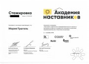 Сертификат стажировки Академии наставников Сколково