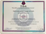 Сертификат ThetaHealing game of&nbsp;life