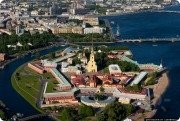 Петропавловская крепость с&nbsp;высоты птичьего полёта
