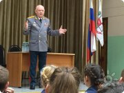 генерал-лейтенант, доктор технических и&nbsp;доктор философских наук А.Ю. Савин на&nbsp;лекции с&nbsp;молодёжью